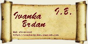 Ivanka Brdan vizit kartica